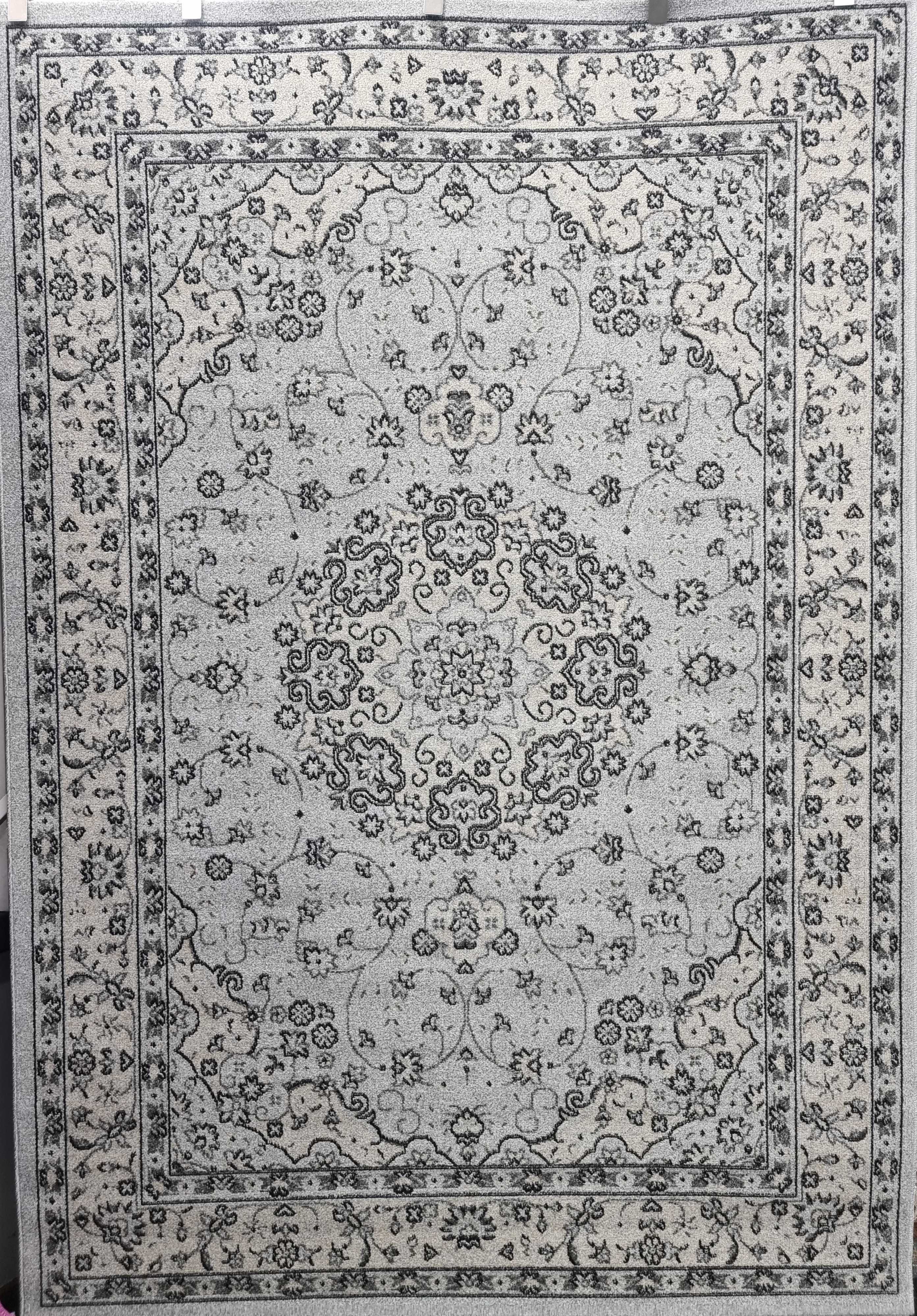 Grey Blue Traditional Rug