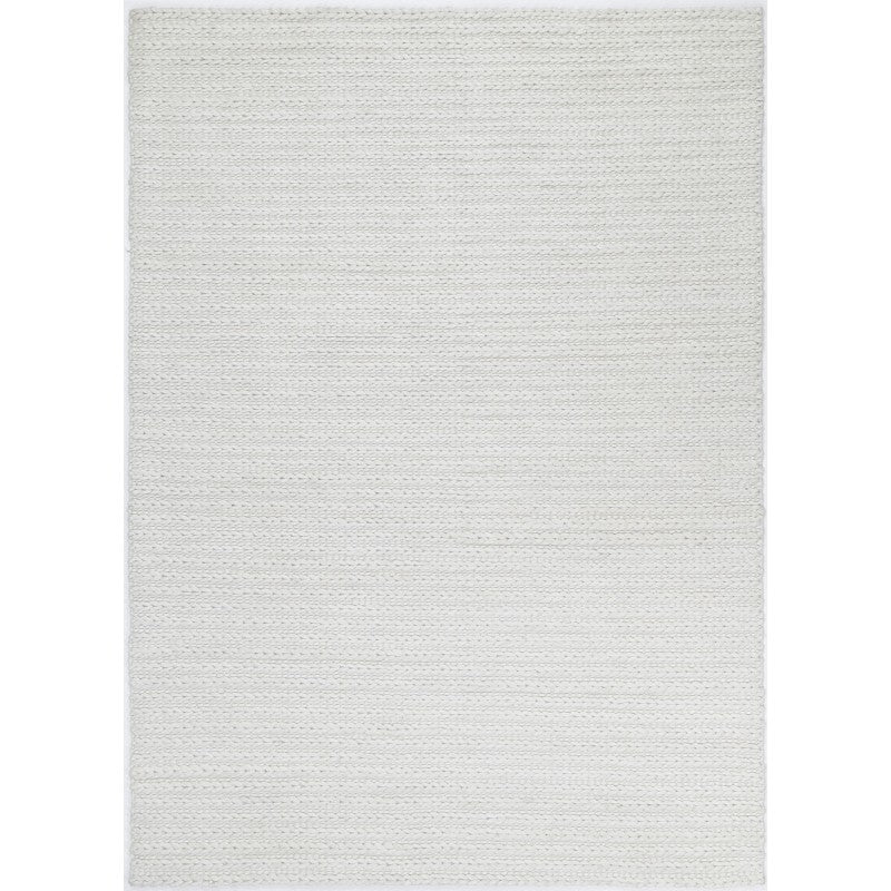 WHITE WOOL RUG 1