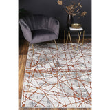 Grey & Rust Rug  PORT03