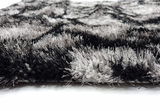 Posh White Black Grey 024 Shaggy Rug