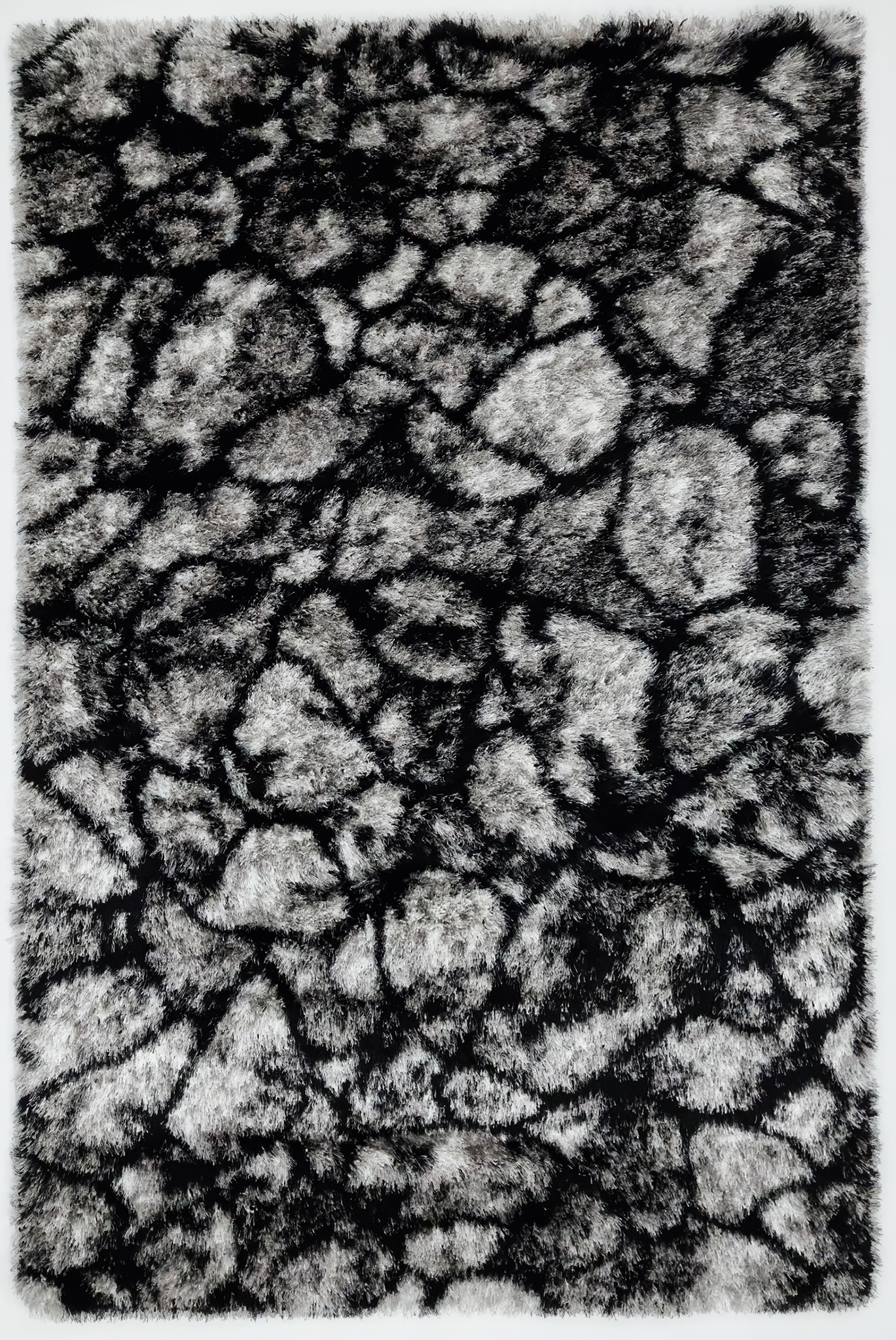 Black and white shag rug deals