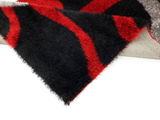 Black Red Shaggy 034 Rug