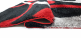 Black Red Shaggy 034 Rug