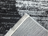 ALEXA Geometric 076 Black Grey Rug