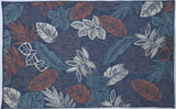 Navy Blue Floral Outdoor 1111 Rug