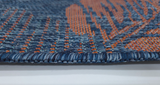 Navy Blue Floral Outdoor 1111 Rug