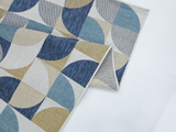 Geometric Blue Cream Outdoor 1113  Rug