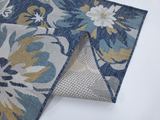 Blue Floral  Outdoor 1137  Rug