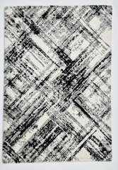 Black White Shag Rug