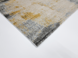 Abstract Grey Mustard 188 Frisee Rug