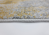 Abstract Grey Mustard 188 Frisee Rug