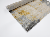 Abstract Grey Mustard 188 Frisee Rug