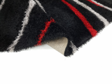 Black Red Shaggy 3407 Rug