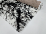 Posh Black White Grey 7683 Shaggy Rug