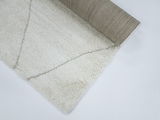Geometric  Cream Idea Shag Rug 541