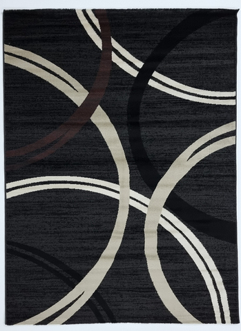 ALEXA Geometric 815 FUME BLACK Rug