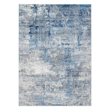 Blue Grey Abstract Rug 11