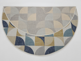 Geometric Blue Cream Outdoor 1113  Rug