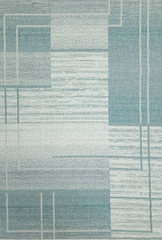 Patterned rug with geometric design