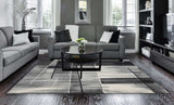 Geometric Grey Black White 555 BONITA Rug