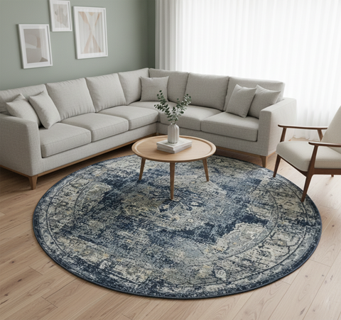 Mirage  689 A BLUE (Round) Rug