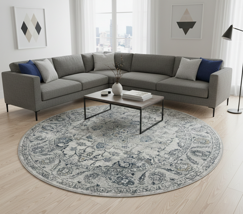 Mirage 781 A CREAM  Rug (Round)