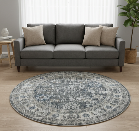 Mirage Transitional 800 A GRAY (Round) Rug