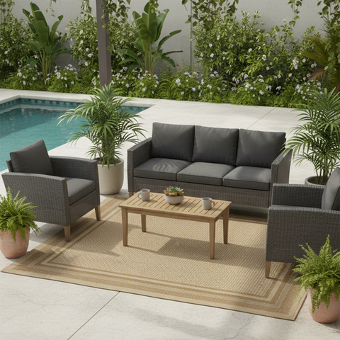 Natural Beige Red Byron 3678 Rug