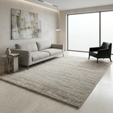 Neutral Beige Shaggy Rug 261