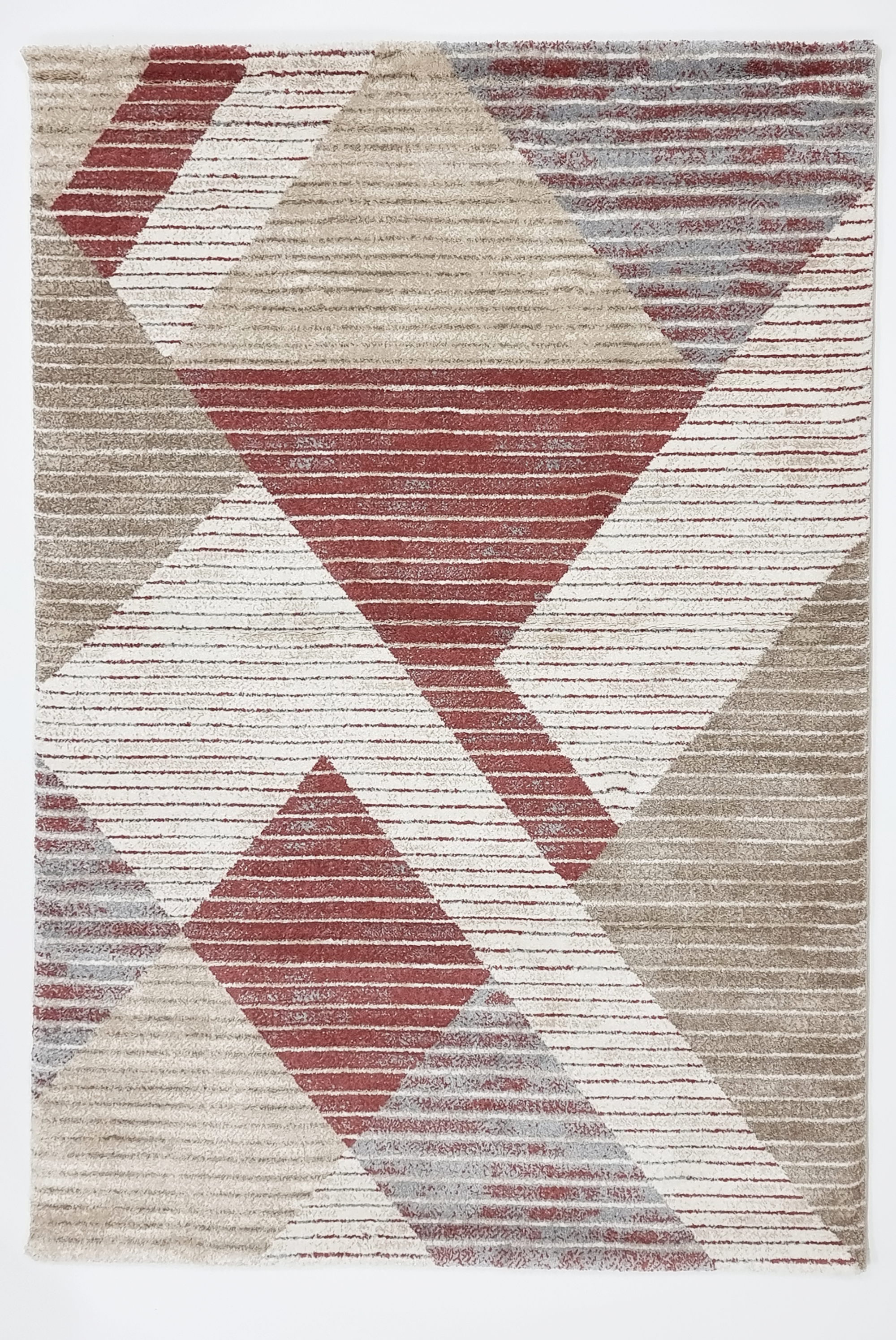 Geometric Brown Rose 441  Rug