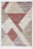 Geometric Brown Rose 441  Rug