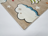 Unicorn Kids Rug 239 Beige Cream Rug