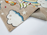 Unicorn Kids Rug 239 Beige Cream Rug