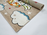 Unicorn Kids Rug 239 Beige Cream Rug