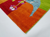 Safari Animals Kids Rug  868 Green