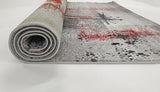 Grey Red Modern 195 Melih Rug