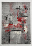 Grey Red Modern Rug by RugsAU