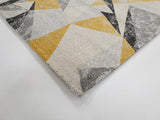 Modern 539 Triangle Grey Mustard Rug