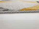 Modern 539 Triangle Grey Mustard Rug