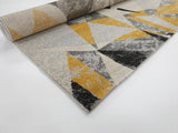 Modern 539 Triangle Grey Mustard Rug