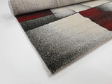 Grey Red Rug by RugsAU