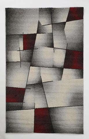Grey Red 678 Rug