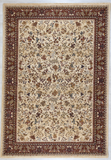 Rust  Floral Area Rug