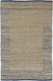 Blue Border Jute Mahal Rug - RugsAU