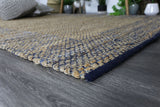 Blue Border Jute Mahal Rug - RugsAU