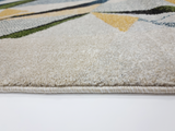 Geometric Blue Yellow  225 BONITA Rug