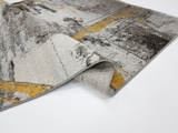 Grey Yellow Triangle  233 BONITA Rug