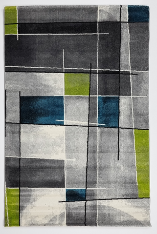 Geometric Grey Green 555 BONITA Rug