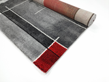 Geometric Grey red 555 BONITA Rug