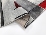 Geometric Grey red 555 BONITA Rug